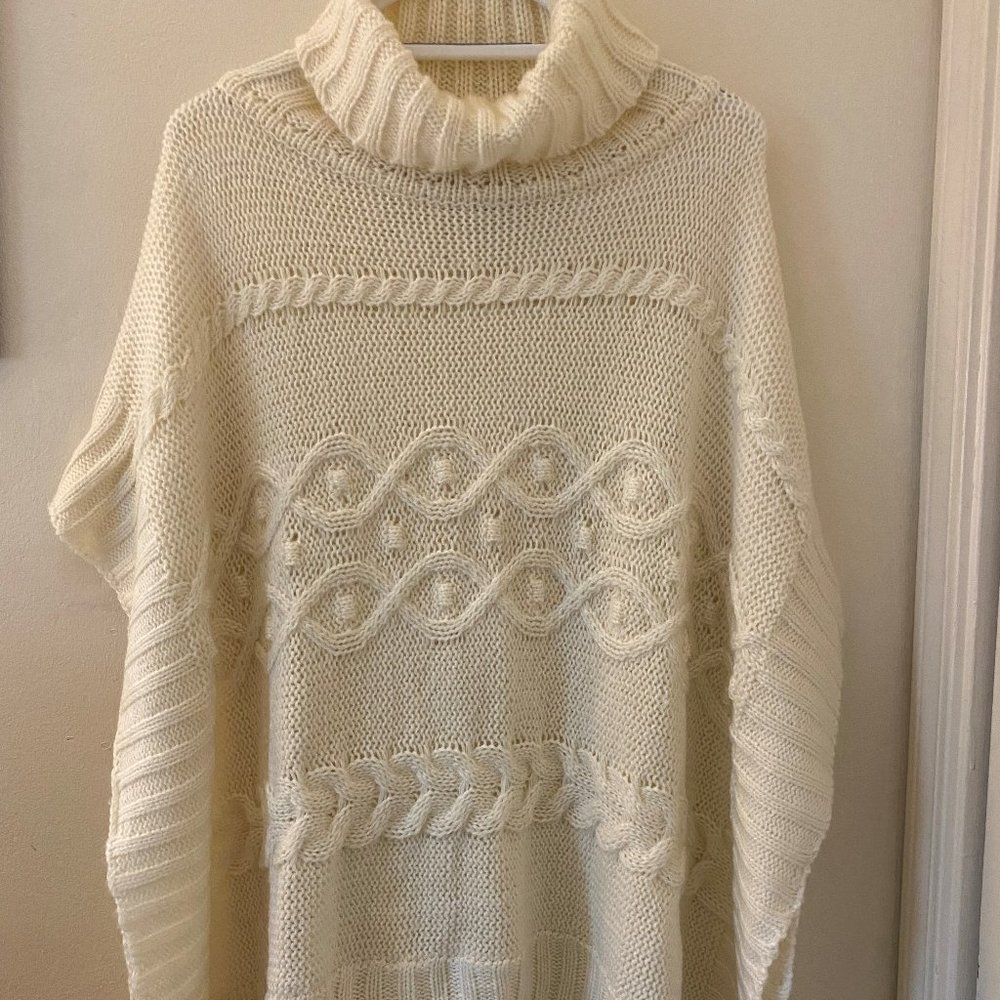 Cable Knit Poncho by Loft - Size XS/Small - NWT